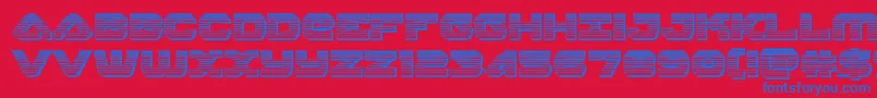 skyhawkchrome Font – Blue Fonts on Red Background