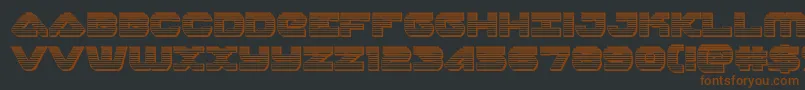 skyhawkchrome-fontti – ruskeat fontit mustalla taustalla
