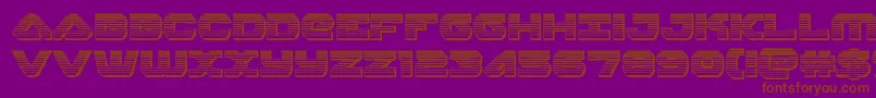 skyhawkchrome Font – Brown Fonts on Purple Background