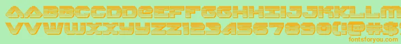 skyhawkchrome Font – Orange Fonts on Green Background