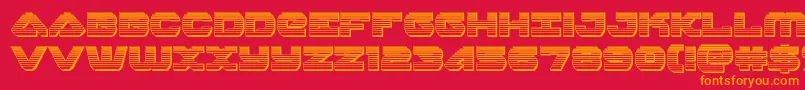 skyhawkchrome Font – Orange Fonts on Red Background