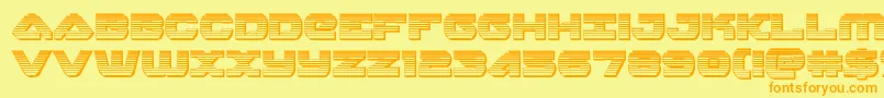 skyhawkchrome Font – Orange Fonts on Yellow Background