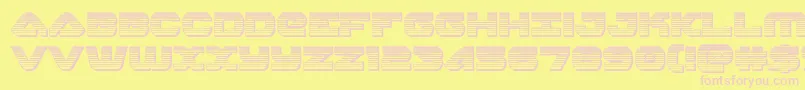 skyhawkchrome Font – Pink Fonts on Yellow Background