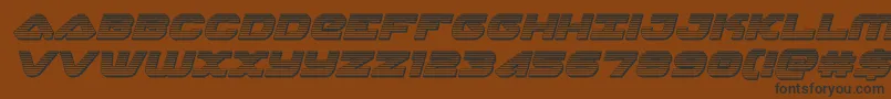 skyhawkchromeital Font – Black Fonts on Brown Background