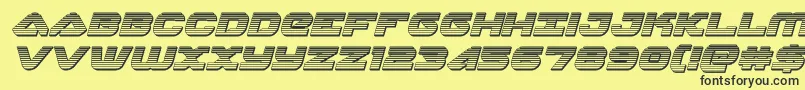 skyhawkchromeital Font – Black Fonts on Yellow Background