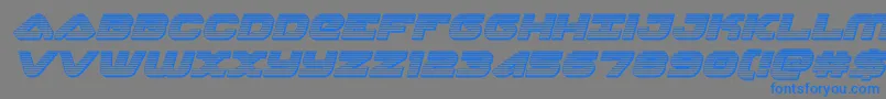skyhawkchromeital Font – Blue Fonts on Gray Background