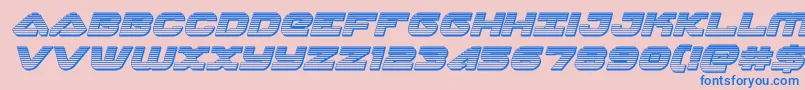skyhawkchromeital Font – Blue Fonts on Pink Background