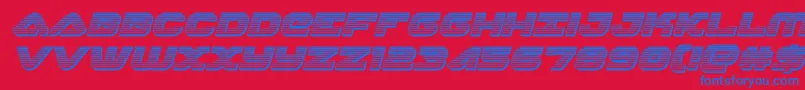 skyhawkchromeital Font – Blue Fonts on Red Background