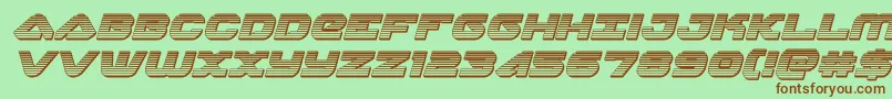 skyhawkchromeital Font – Brown Fonts on Green Background