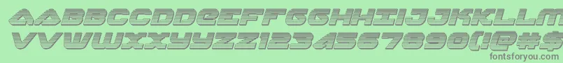 skyhawkchromeital Font – Gray Fonts on Green Background