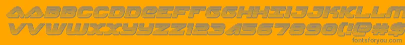 skyhawkchromeital Font – Gray Fonts on Orange Background