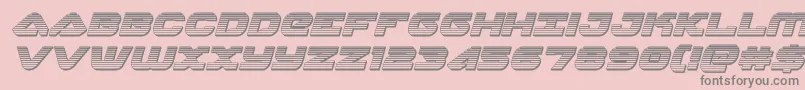 skyhawkchromeital Font – Gray Fonts on Pink Background