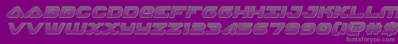 skyhawkchromeital Font – Gray Fonts on Purple Background