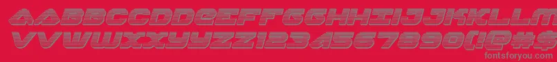 skyhawkchromeital Font – Gray Fonts on Red Background