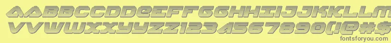 skyhawkchromeital Font – Gray Fonts on Yellow Background