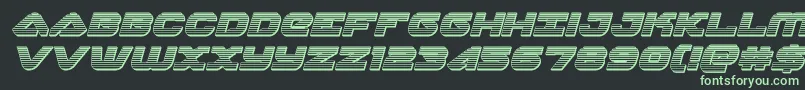 skyhawkchromeital Font – Green Fonts on Black Background