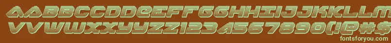skyhawkchromeital Font – Green Fonts on Brown Background