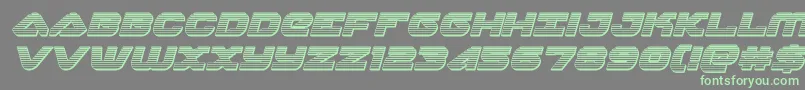 skyhawkchromeital Font – Green Fonts on Gray Background