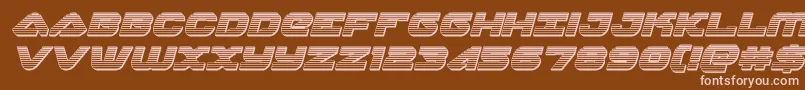 skyhawkchromeital Font – Pink Fonts on Brown Background
