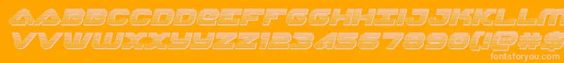 skyhawkchromeital Font – Pink Fonts on Orange Background