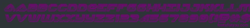 skyhawkchromeital Font – Purple Fonts on Black Background