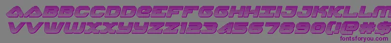 skyhawkchromeital Font – Purple Fonts on Gray Background