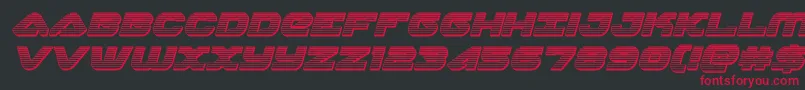 skyhawkchromeital Font – Red Fonts on Black Background