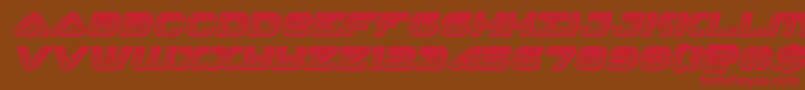 skyhawkchromeital Font – Red Fonts on Brown Background