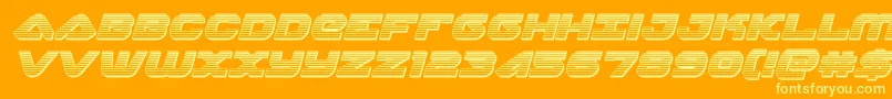 skyhawkchromeital Font – Yellow Fonts on Orange Background