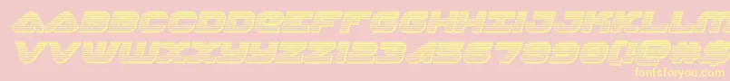 skyhawkchromeital Font – Yellow Fonts on Pink Background