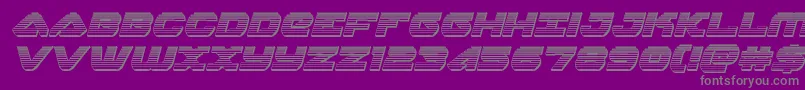 skyhawkchromeital Font – Gray Fonts on Purple Background