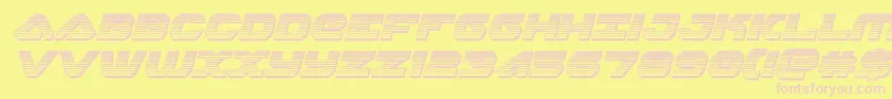 skyhawkchromeital Font – Pink Fonts on Yellow Background