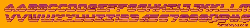 skyhawkchromeital Font – Purple Fonts on Orange Background