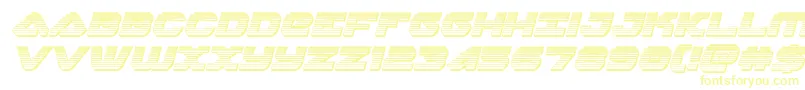 Шрифт skyhawkchromeital – жёлтые шрифты