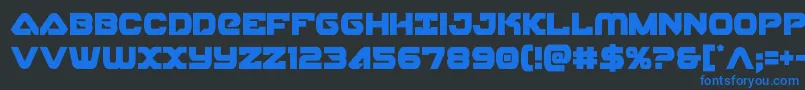 skyhawkcond Font – Blue Fonts on Black Background