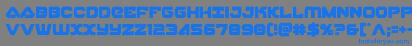 フォントskyhawkcond – 灰色の背景に青い文字