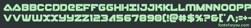 skyhawkcond Font – Green Fonts on Black Background