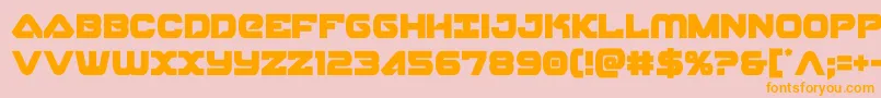 skyhawkcond Font – Orange Fonts on Pink Background