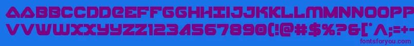 skyhawkcond Font – Purple Fonts on Blue Background