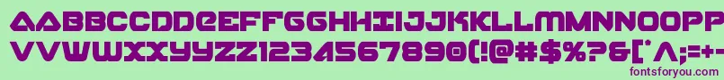 skyhawkcond Font – Purple Fonts on Green Background