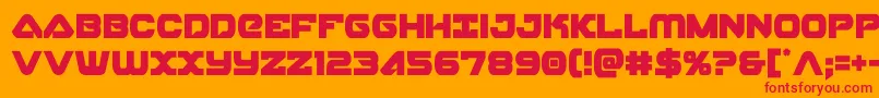 フォントskyhawkcond – オレンジの背景に赤い文字