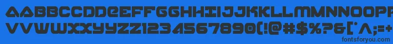 skyhawkcond Font – Black Fonts on Blue Background