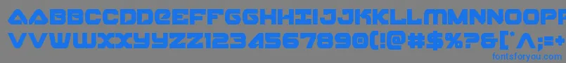 skyhawkcond Font – Blue Fonts on Gray Background