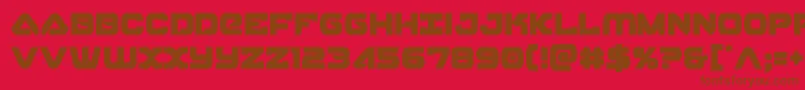 skyhawkcond Font – Brown Fonts on Red Background