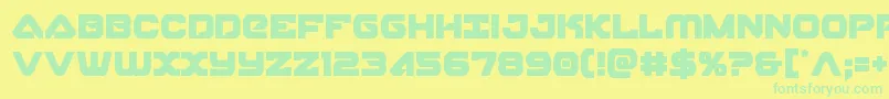 skyhawkcond Font – Green Fonts on Yellow Background