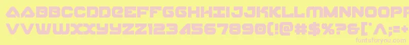 skyhawkcond Font – Pink Fonts on Yellow Background