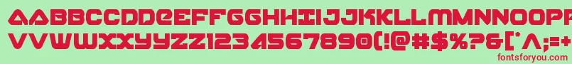 skyhawkcond Font – Red Fonts on Green Background