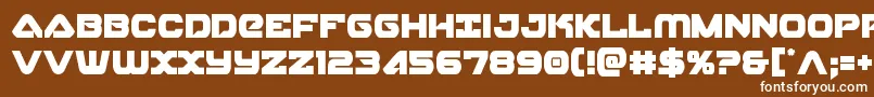 skyhawkcond Font – White Fonts on Brown Background