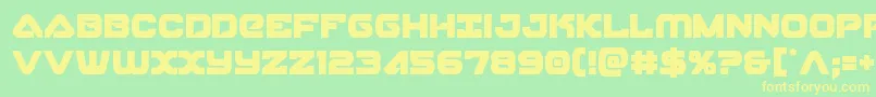 skyhawkcond Font – Yellow Fonts on Green Background