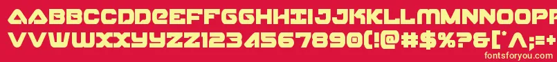 skyhawkcond Font – Yellow Fonts on Red Background